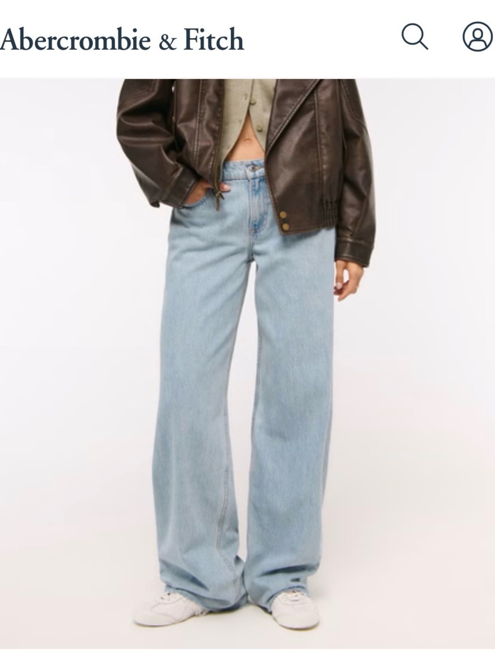 Abercrombie Light Wash High-Rise Straight Jeans